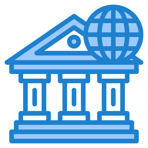 Bank srip Blue icon