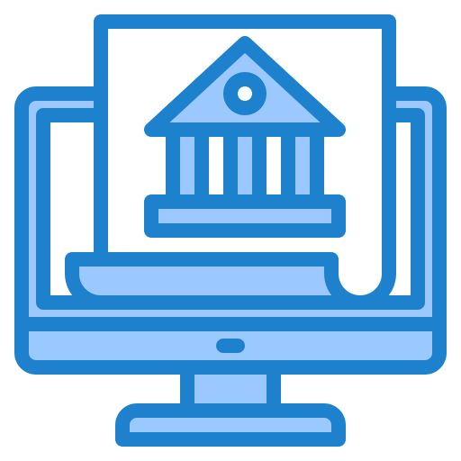 online-banking srip Blue icon