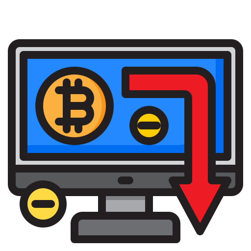 bitcoin srip Lineal Color icon