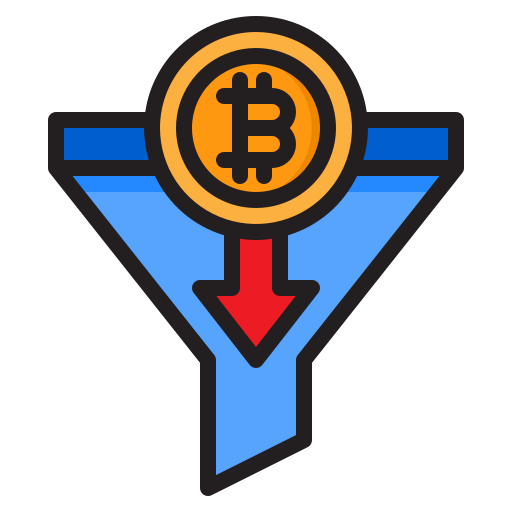 bitcoin srip Lineal Color icon