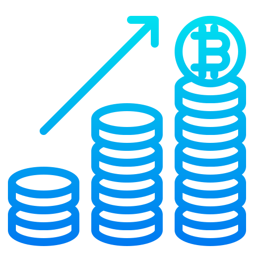 bitcoin srip Gradient icona