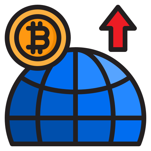 bitcoin srip Lineal Color icon