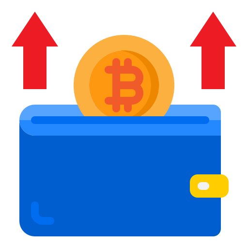 bitcoin srip Flat icona