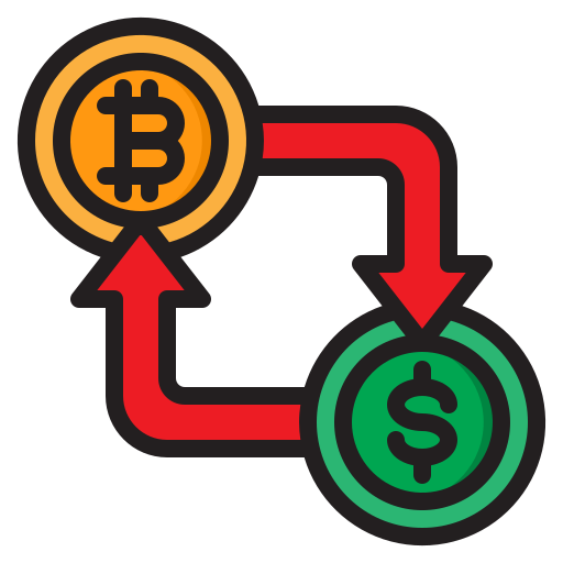 bitcoin srip Lineal Color icon