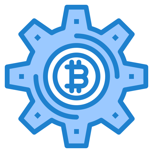 bitcoin srip Blue icono