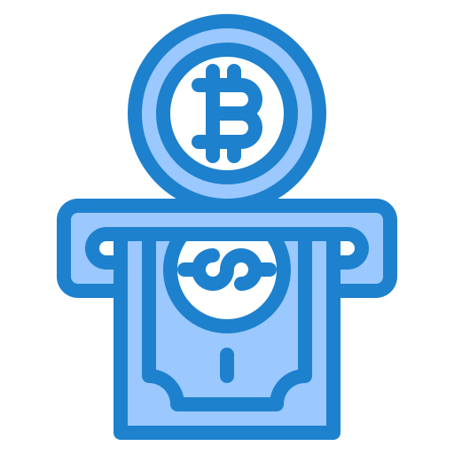 bitcoin srip Blue icoon