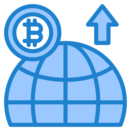 Bitcoin srip Blue icon