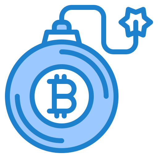 bitcoin srip Blue icona