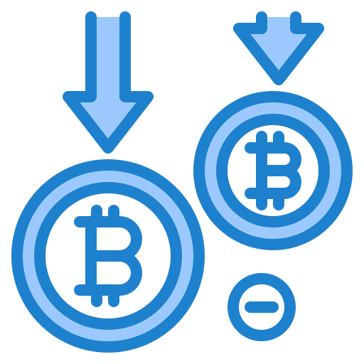 bitcoin srip Blue icoon