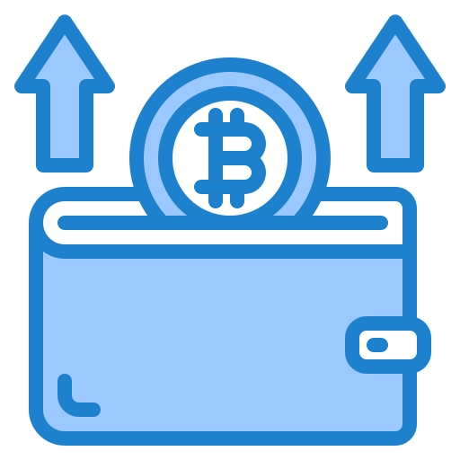 Bitcoin srip Blue icon