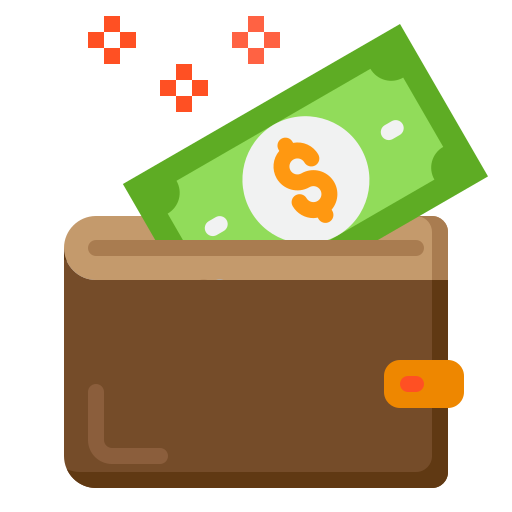 Wallet srip Flat icon
