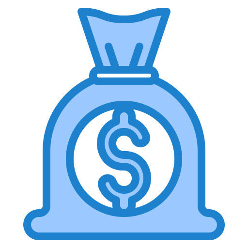 Сумка денег srip Blue иконка
