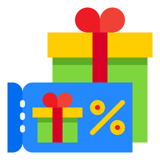 Gift voucher srip Flat icon
