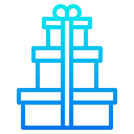 Gift boxes srip Gradient icon