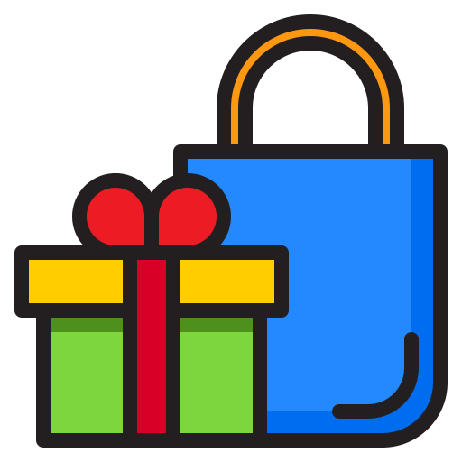 Gift box srip Lineal Color icon