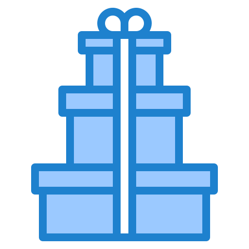 cajas de regalo srip Blue icono