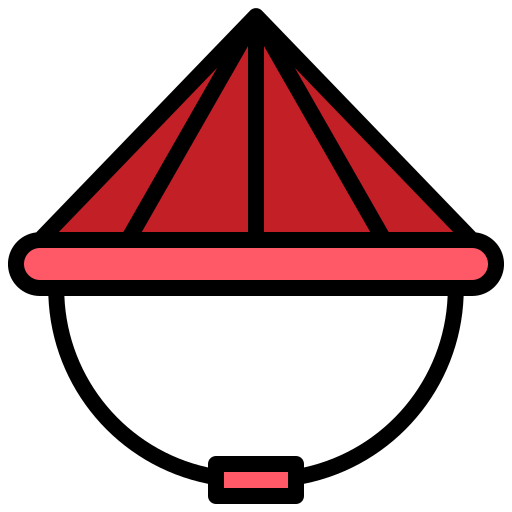 대나무 모자 Generic Outline Color icon