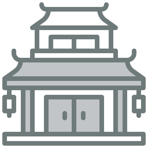 chinese tempel Generic Grey icoon