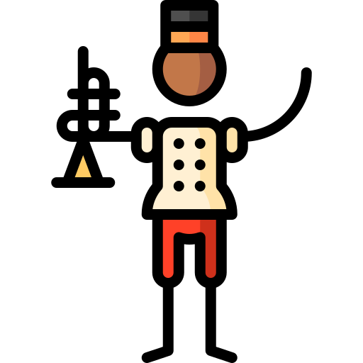 trąbka Puppet Characters Lineal Color ikona