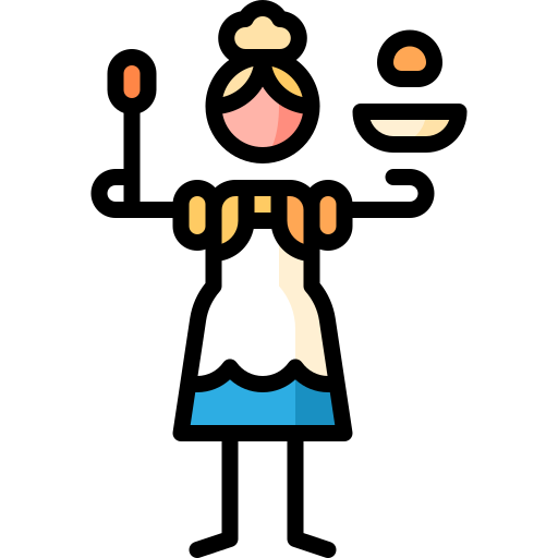 kucharz Puppet Characters Lineal Color ikona
