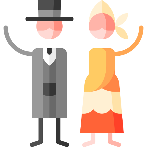 hombre y mujer Puppet Characters Flat icono
