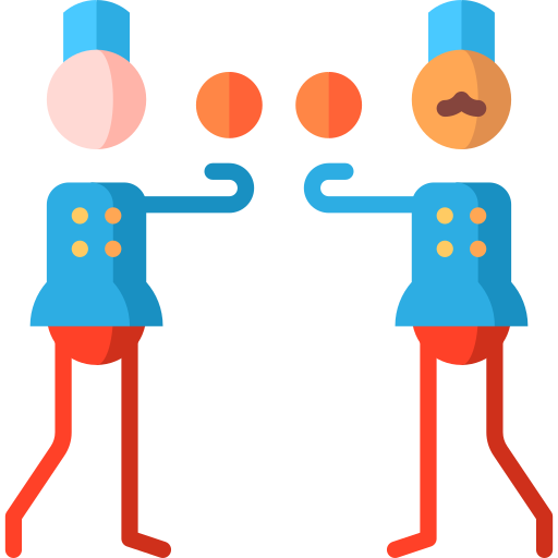 bitwa Puppet Characters Flat ikona