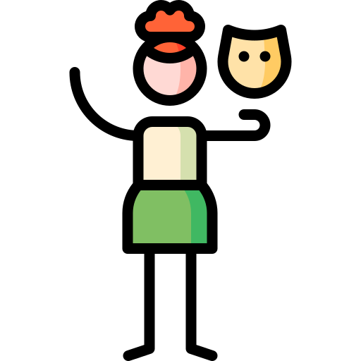 마스크 Puppet Characters Lineal Color icon