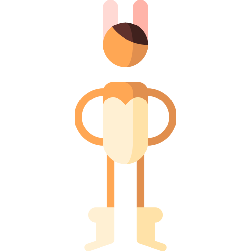 konijn Puppet Characters Flat icoon
