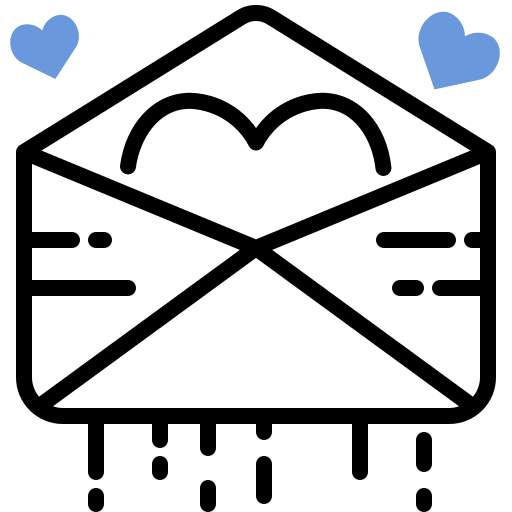 liefdesbrief Winnievizence Blue icoon