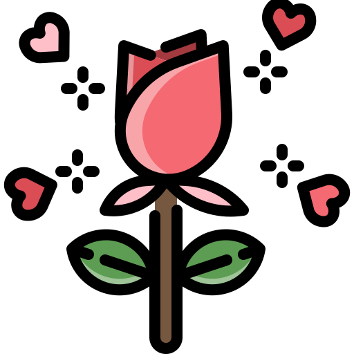 Rose Winnievizence Lineal color icon