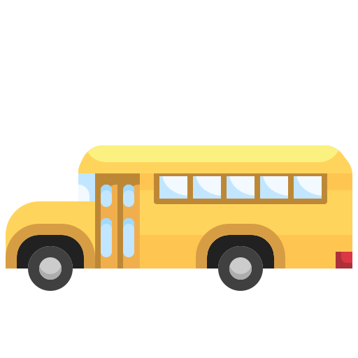 Ônibus escolar Justicon Flat Ícone