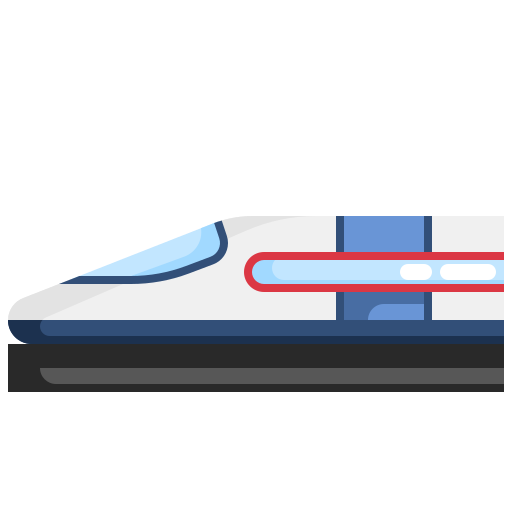 High speed train Justicon Flat icon