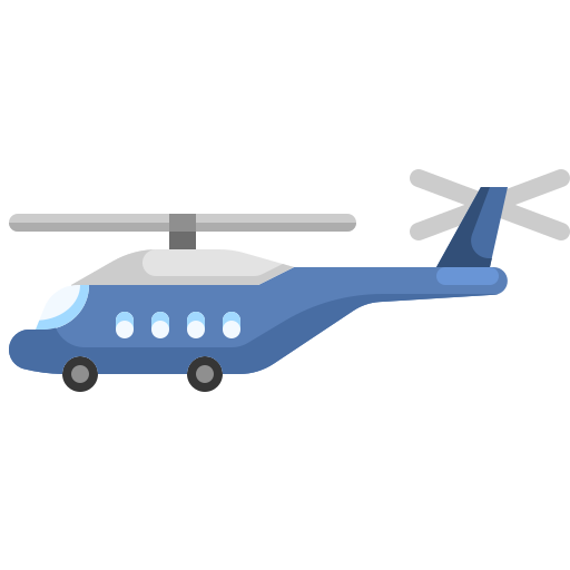 Helicopter Justicon Flat icon