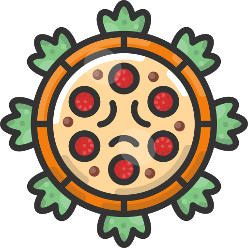 pizza italiana SBTS2018 Lineal Color Ícone