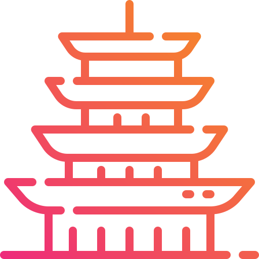 pagoda Mangsaabguru Lineal Gradient ikona