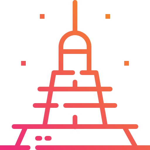 pagoda Mangsaabguru Lineal Gradient icona