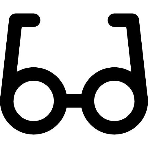 occhiali Basic Rounded Lineal icona
