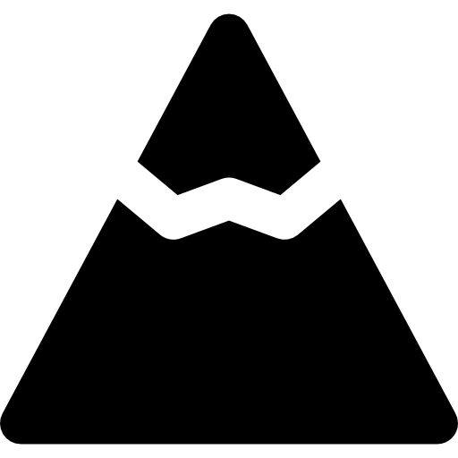 góra Basic Rounded Filled ikona