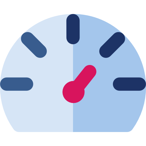 snelheidsmeter Basic Rounded Flat icoon