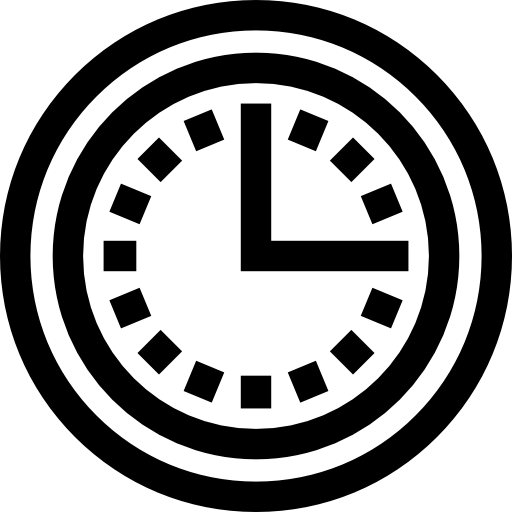 Clock Basic Straight Lineal icon