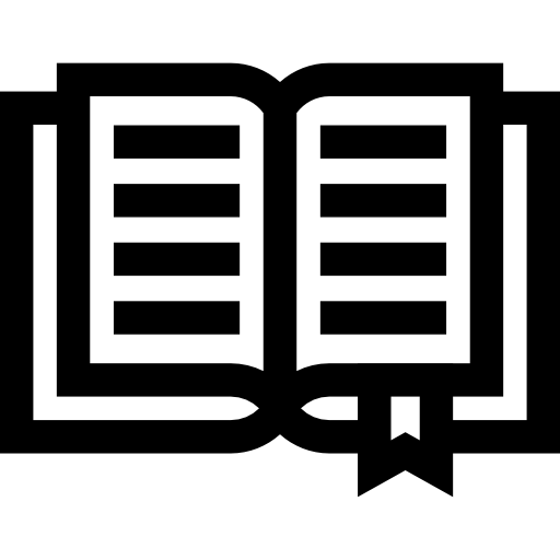 livre ouvert Basic Straight Lineal Icône