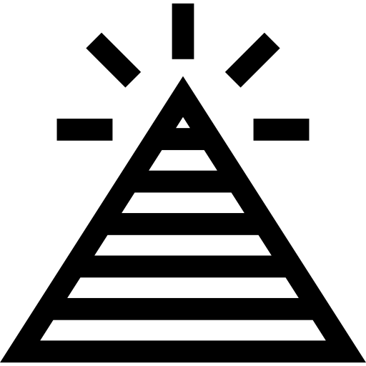 pyramide Basic Straight Lineal icon