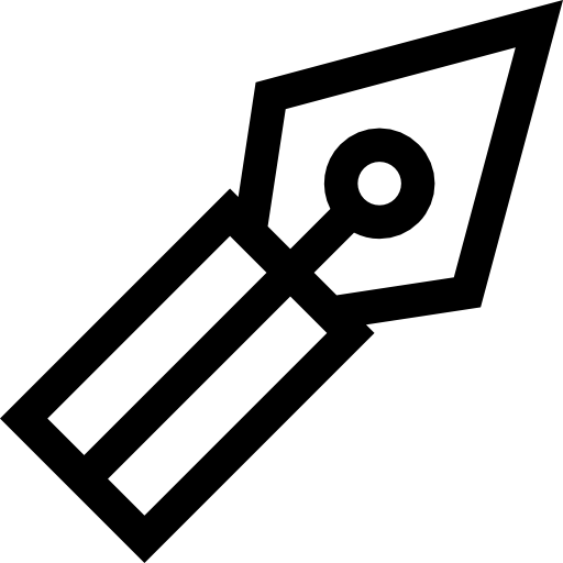 pluma fuente Basic Straight Lineal icono
