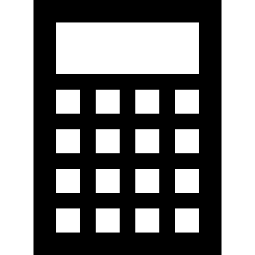 kalkulator Basic Straight Filled ikona