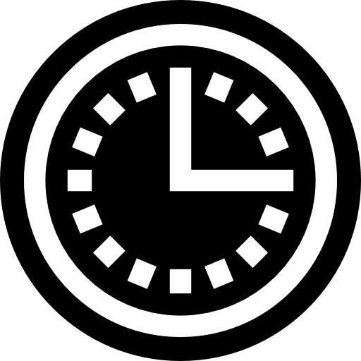 Clock Basic Straight Filled icon
