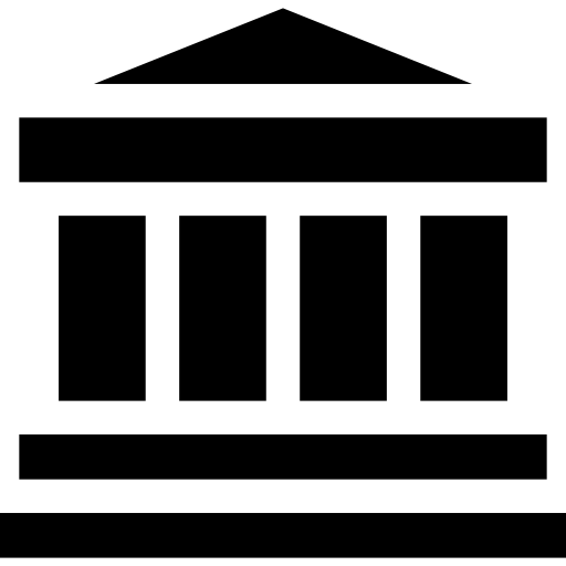 bank Basic Straight Filled ikona