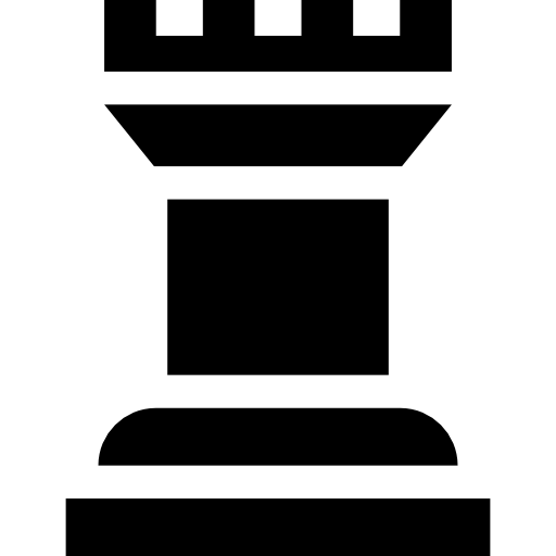 schaken Basic Straight Filled icoon