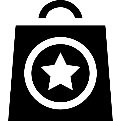 torba na zakupy Basic Straight Filled ikona
