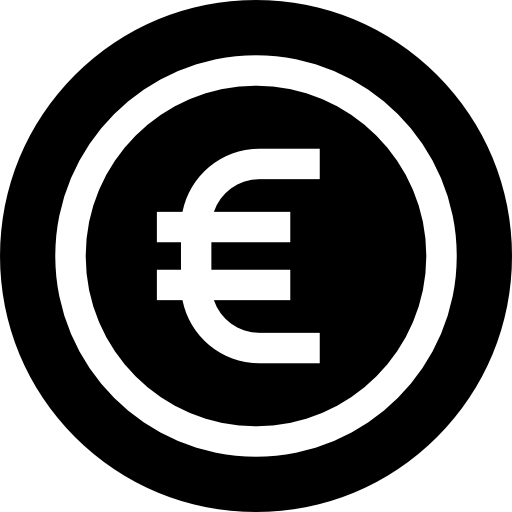 euro Basic Straight Filled Ícone