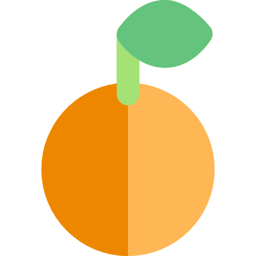 laranja Basic Rounded Flat Ícone